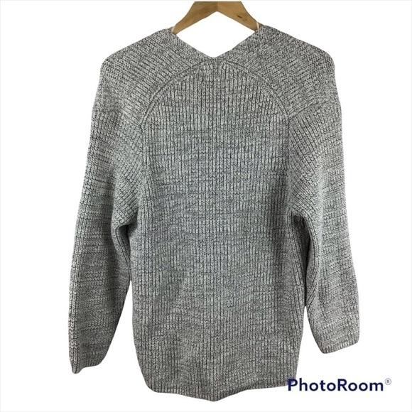Urban Outfitters Gray Victoria Oversized V-Neck Sweater - Picture 2 of 5